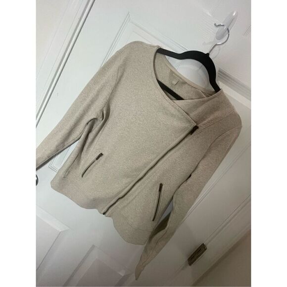 Banana Republic women’s full zipper jacket size small tan Creme - Picture 1 of 6